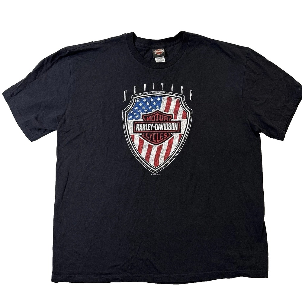 Harley Davidson Mens  Tshirt 3XL Black San Jose California Skull Heritage Shield